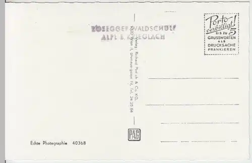 (13627) Foto AK Alpl, Krieglach, Peter Rosegger Waldschule, nach 1945