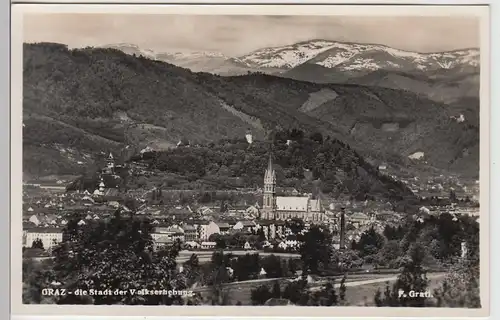 (109152) Foto AK Graz, Panorama 1940er