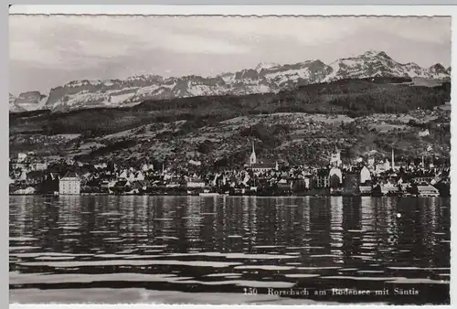 (53648) Foto AK Rorschach am Bodensee mit Säntis, nach 1945