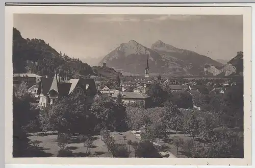 (31657) Foto AK Bad Ragaz gegen Gonzen u. Alvier, 1932