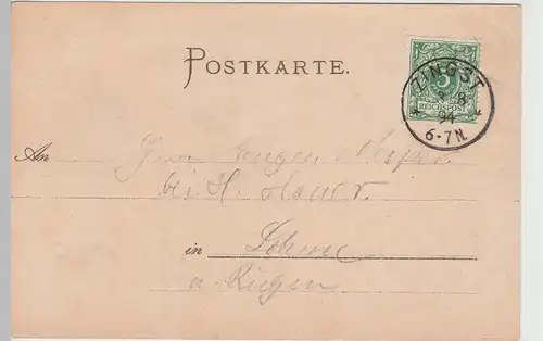 (97098) AK Mann speit über Reeling -Hier stehe ich, ich kann nicht anders- 1894