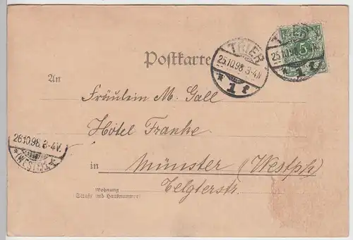 (95745) AK Grußkarte "Perlen deutsche Poesie" -In einem kühlen Grunde- 1898