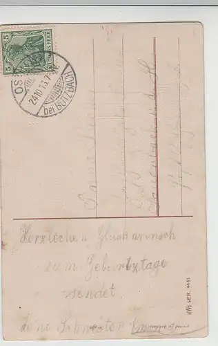 (69619) Künstler AK Spruch, Ein froher Bote soll mein Kärtchen sein 1913