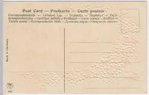 (25262) AK Sprüche, Gedenke mein, Prägekarte, vor 1945