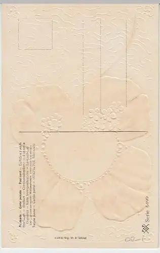 (25230) AK Sprüche, I send this card to tell you briefly, Prägekarte, vor 1945