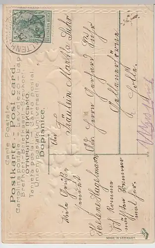 (23288) AK Sprüche, Hörst du die Bäume rauschen, Prägekarte, um 1911
