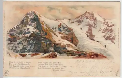 (15366) AK Dichtung, Martin Blum, Nun ist sie bald erstiegen 1901