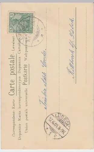 (12422) AK Gruß aus, Verstehst du lieb Vöglein was Blümlein 1901