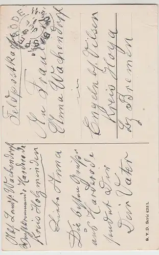 (114368) AK Daheim, Ich bin so gern daheim, Feldpost 1917