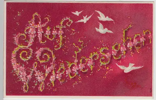 (114197) AK Spruch >Auf Wiedersehen