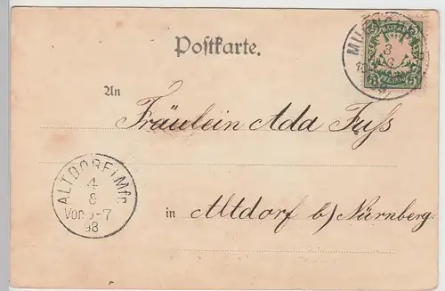 (105536) AK Frau betet "Unser täglich Brod gieb uns heute", 1898