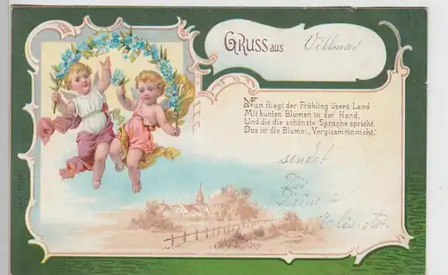 (100245) Künstler AK Gruß aus, Nun fliegt der Frühling übers Land 1900