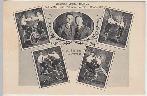 (32186) AK Motor- u. Radfahrerverein "Concordia", W.Göb, L.Immhof, 1920er