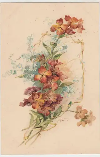 (41257) AK Blumen, Goldlack u. Vergissmeinnicht, vor 1945