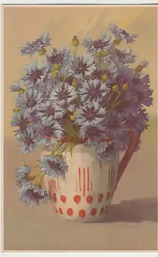 (28763) Künstler AK, A. Haller, Blumen in Vase 1911