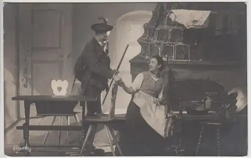 (114817) Foto AK am heimischen Ofen 1909