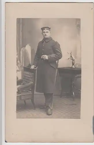 (87287) orig. Foto Porträt junger Mann in Uniform, 1910er