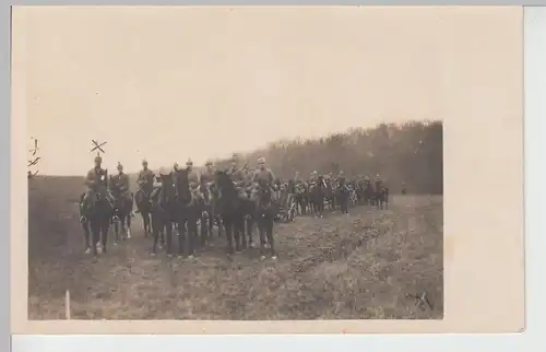 (85967) Foto AK 1. WK, berittene Soldaten, Hauptmann Wagner, um 1916