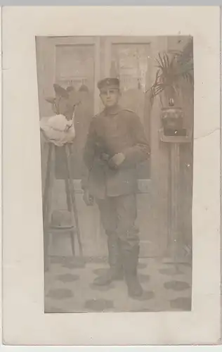 (80236) orig. Foto 1.WK Soldat, Porträt, 1914-18