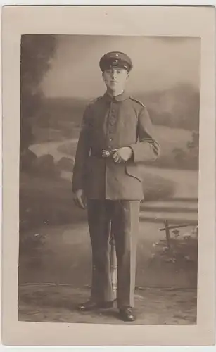 (77383) orig. Foto 1. WK, Soldat, Porträt, Fotoatelier 1914-18