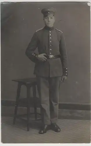 (75797) Foto AK Porträt 1.WK Soldat, Osnabrück 1916