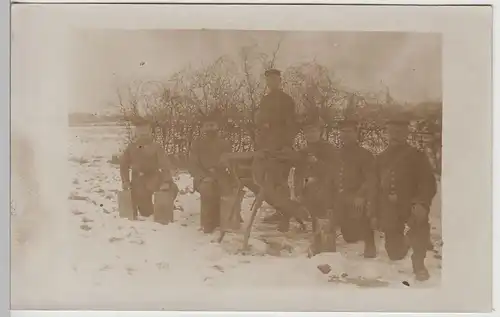 (73922) Foto AK 1. WK, Flandern, Soldaten an Maschinengewehr 1914-18