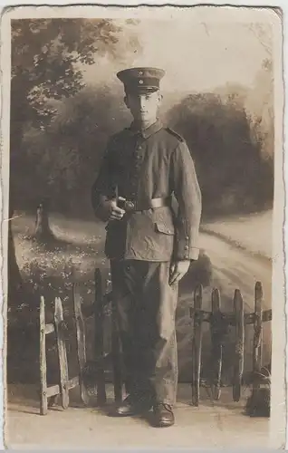 (68975) orig. Foto Porträt Soldat Friedrich 1.WK, 1914-18