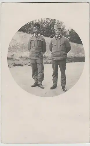 (68973) Foto AK Porträt Soldaten 1.WK, 1915