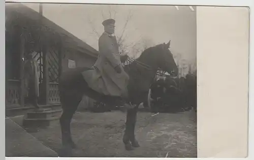 (66677) orig. Foto 1.WK Soldat Offizier zu Pferd, 1914-18