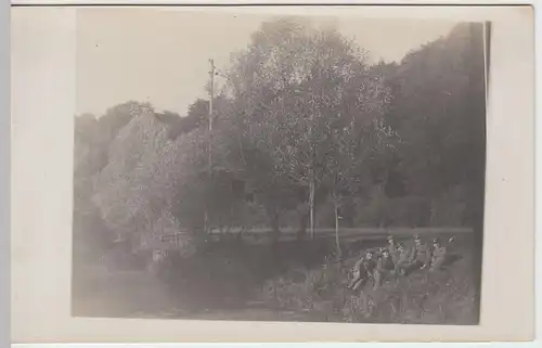 (50031) orig. Foto 1.WK Soldaten im Freien, 1914-18