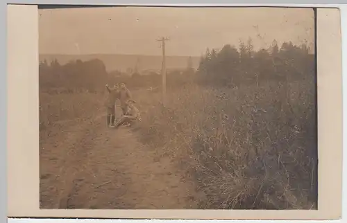 (50027) orig. Foto 1.WK Soldaten in Woinville, 1914-18