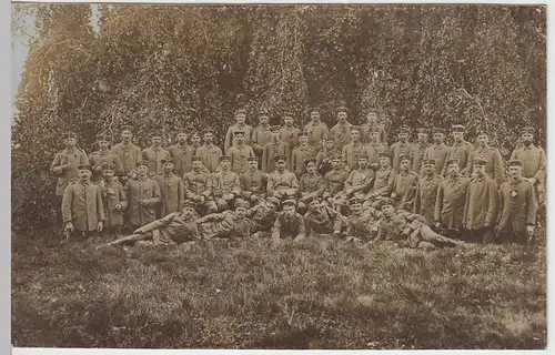 (46290) orig. Foto 1.WK Soldaten Gruppenfoto im Felde, 1914-18