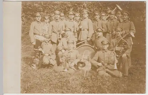 (46262) orig. Foto 1. WK Musikkorps Gruppenfoto, 1914-18