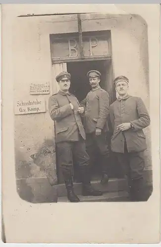(40221) orig. Foto 1.WK Soldaten vor Quartier, Feldpost 1918