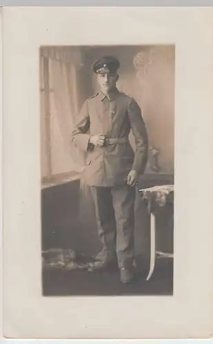 (36518) Foto AK 1.WK Soldat Kabinettfoto, 1914-18