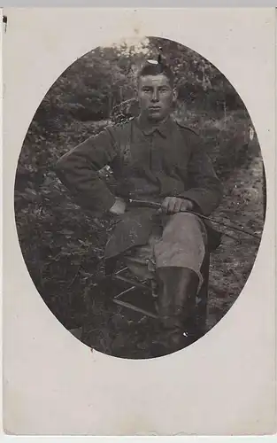 (35824) orig. Foto 1.WK Soldat im Felde, 1914-18