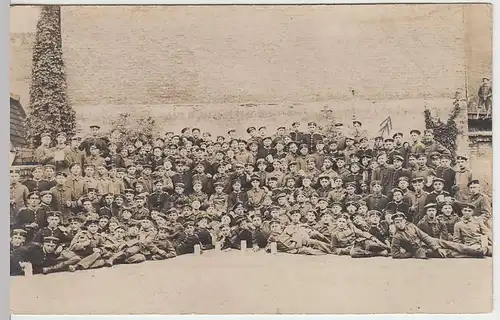 (35795) orig. Foto 1.WK große Gruppe Pioniere, Rekruten, Kinder-Soldaten