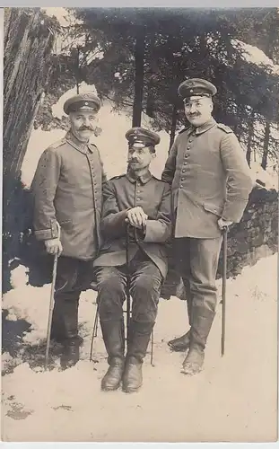 (33186) orig. Foto 1.WK Soldaten, Offiziere, Winter 1914-16