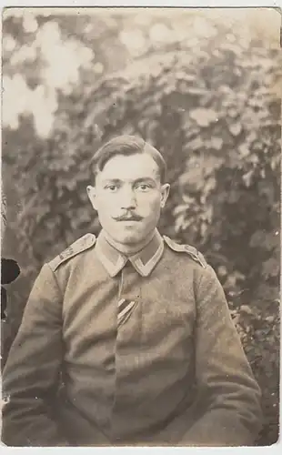 (21986) Foto AK Militaria, Soldat, Johannes?, Schulterstück 122, 1917