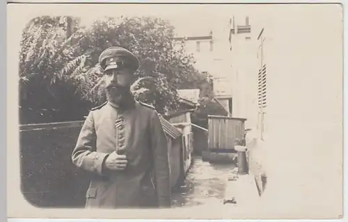 (21955) Foto AK Militaria, Soldat mit Bart 1914-18
