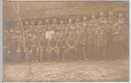 (12764) Foto AK Soldaten, Feldpost, 9. Landw. Div., 7. Komp. 1916