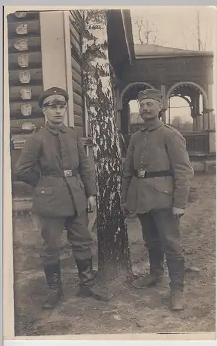 (112367) Foto AK 1. WK, Soldat Richard Plätzsch in Russland, Feldpost 1917