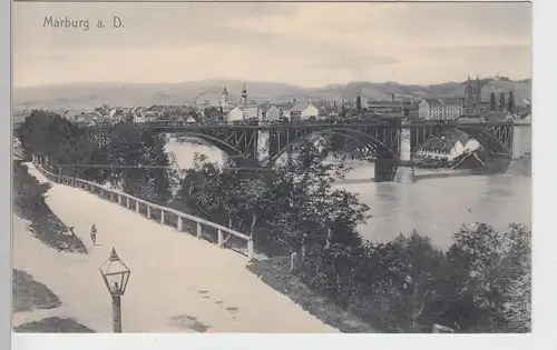 (107376) AK Marburg a.D., Partie mit Brücke, vor 1905