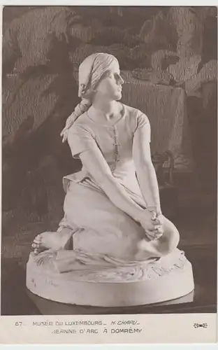 (14844) Foto AK Skulptur, H. Chapu, Jeanne d' Arc von Domremy, vor 1945