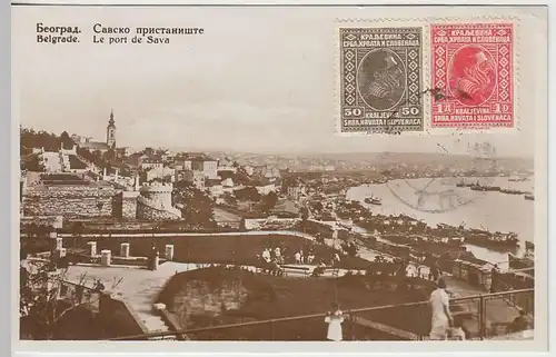 (32224) Foto AK Belgrad, Beograd, Sava-Hafen, 1930
