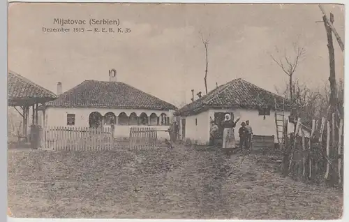 (112075) AK Mijatovac, Opstina Cuprija, Serbien, Feldpost 1915