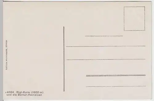 (8017) AK Rigi-Kulm, Berner Alpen, vor 1945