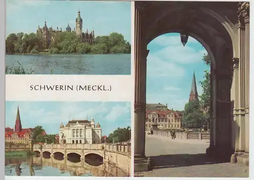 (96671) AK Schwerin, Mehrbildkarte, 1969