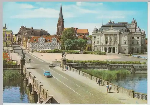 (96670) AK Schwerin, Dom und Theater, 1975