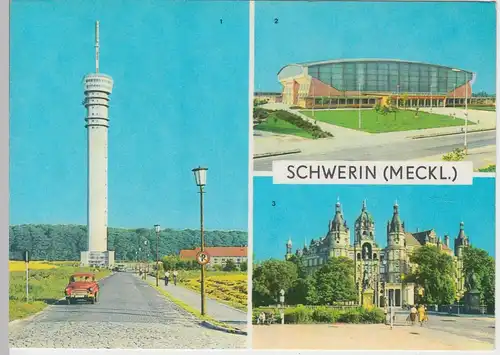 (96665) AK Schwerin, Mehrbildkarte, 1971